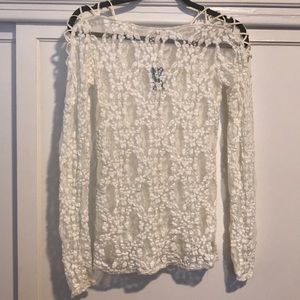 Free people size small ivory lace blouse. NWT